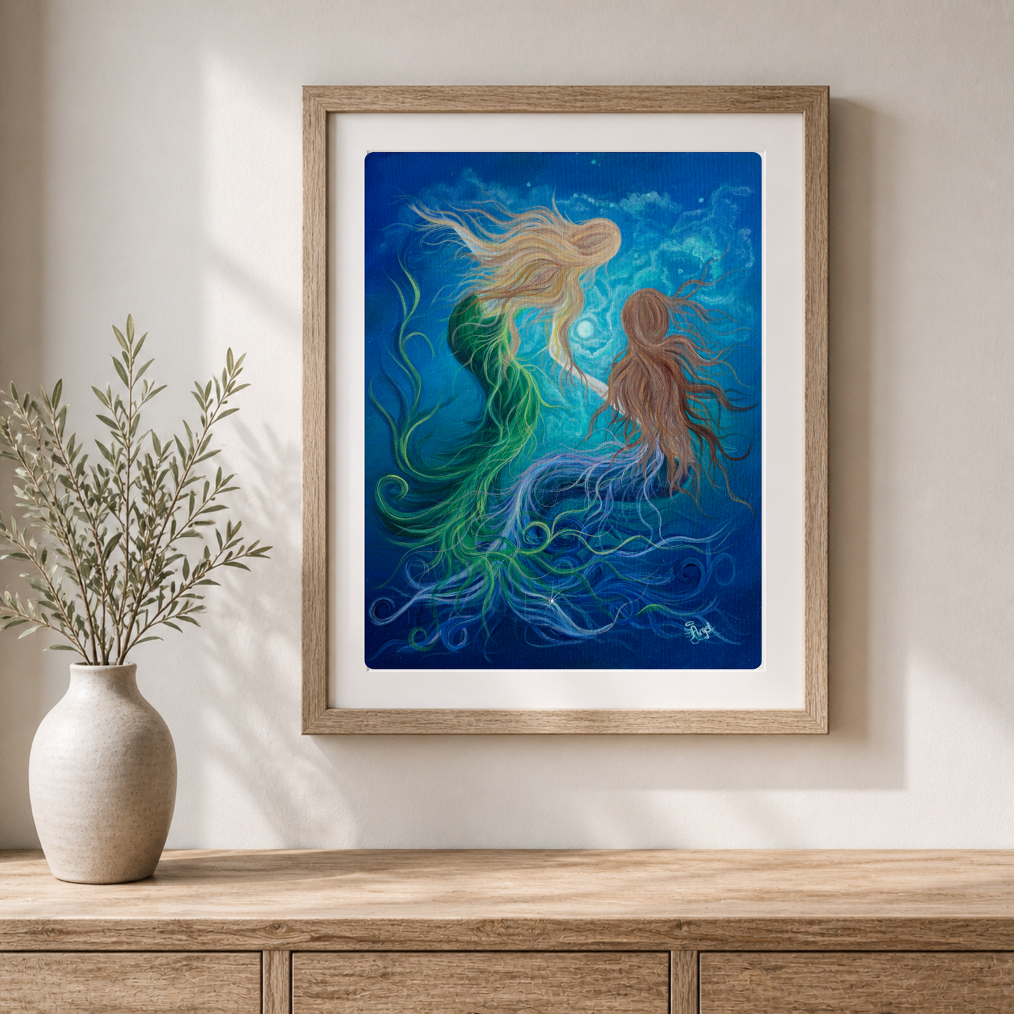 Merfriends — Fine Art Print with Border